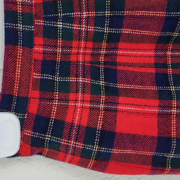 Pendleton 100% Wool Long Skirt Pleated Plaid Red 25" Waist - Picture 2 of 6